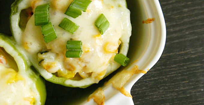 Roasted Vegetable Stuffed Peppers | www.momstestkitchen.com | #FactsUpFront