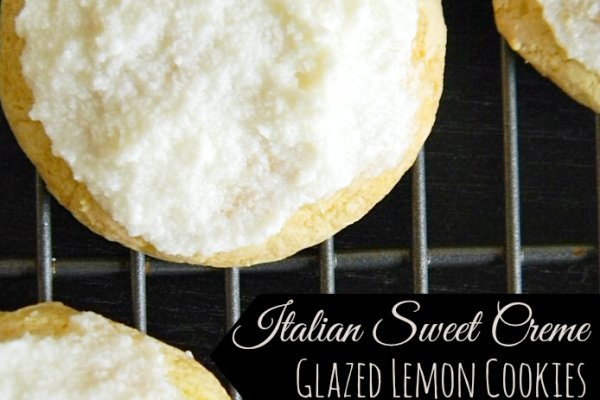 Italian Sweet Creme Glazed Lemon Cookies | www.momstestkitchen.com | #ExtraSweetCreamyCGC