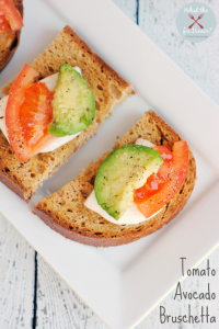 Tomato Avocado Bruschetta | www.momstestkitchen.com | #glutenfree