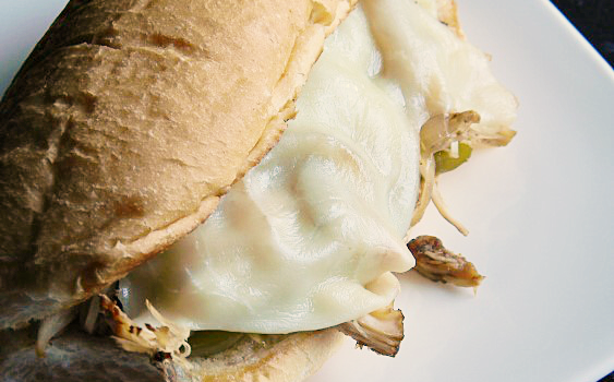 Slow Cooker Chicken Cheesesteaks | MomsTestKitchen.com | #SlowCookingSummer