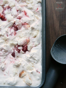 Strawberry Angel Food No Churn Ice Cream | MomsTestKitchen.com