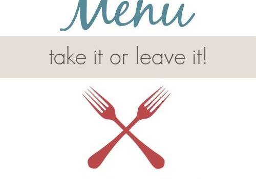 Mom's Test Kitchen Weekly Menu Plan
