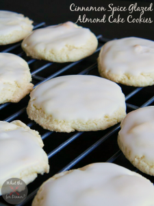 Almond Cake Cookies with Cinnamon Spice Glaze | MomsTestKitchen.com
