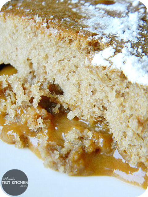 Warm Pumpkin Pudding Spice Cake | www.momstestkitchen.com | #VeryPumpkinBirthday