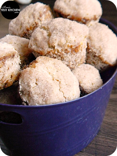 Baked Apple Cider Breakfast Bites | www.momstestkitchen.com