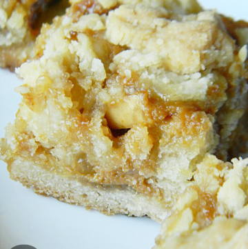 Caramel Apple Shortbread Bars | www.momstestkitchen.com