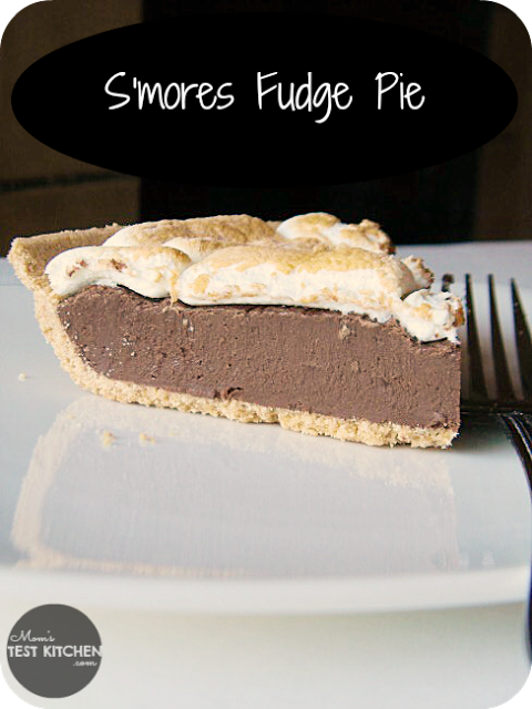 S'mores Fudge Pie | www.momstestkitchen.com | Only 4 ingredients!