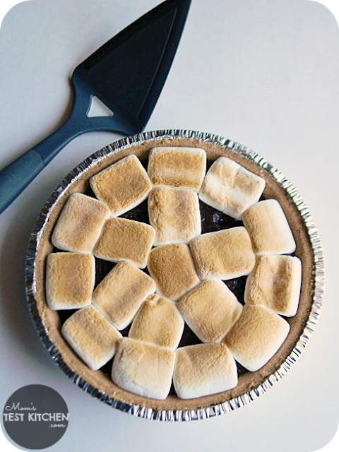 S'mores Fudge Pie | www.momstestkitchen.com | Only 4 ingredients!