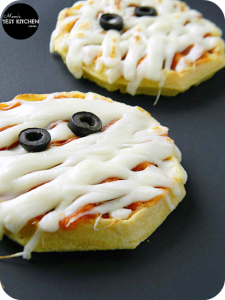 Waffle Mummy Pizzas | www.momstestkitchen.com | #WaffleWednesdays
