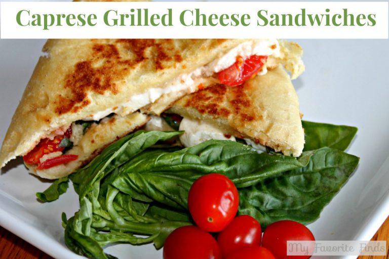 Caprese Mozzarella Grilled Cheese Sandwiches