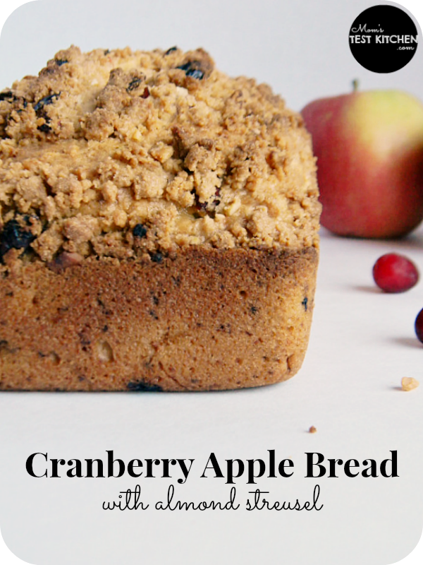 Cranberry Apple Bread with Almond Streusel #sponsored