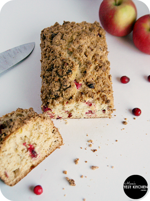 Cranberry Apple Bread with Almond Streusel