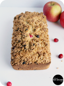 Cranberry Apple Bread with Almond Streusel #sponsored