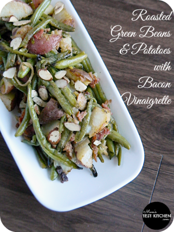 Roasted Green Beans & Potatoes with Bacon Vinaigrette #STAROliveOil