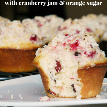 Cranberry Muffins with Cranberry Jam & Orange Sugar | www.momstestkitchen.com | #PAMSmartTips #ad