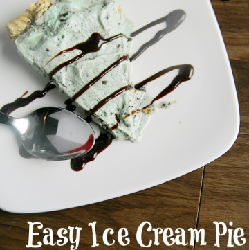 Easy Ice Cream Pie with Meringue Waffle Cone Crust | www.momstestkitchen.com | #SlowChurnedSmiles #ad