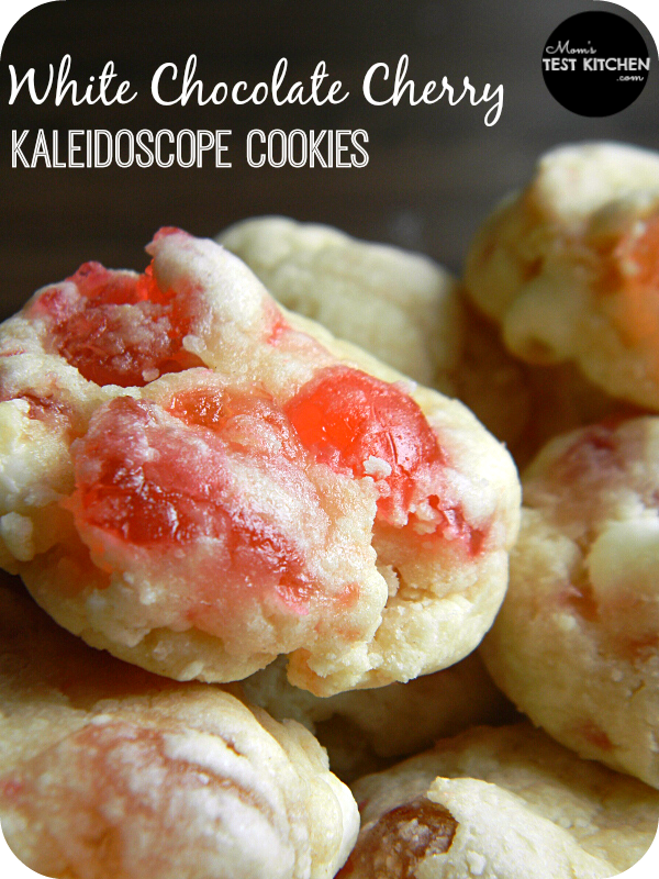 White Chocolate Cherry Kaleidoscope Cookies {Gluten Free}