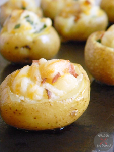 Mini Loaded Twice Baked Potatoes | www.momstestkitchen.com