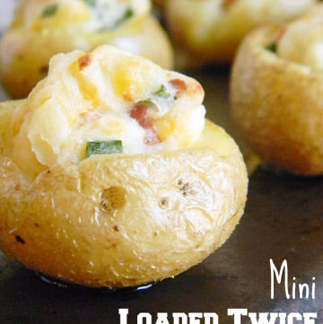 Mini Loaded Twice Baked Potatoes | MomsTestKitchen.com | #AppetizerWeek