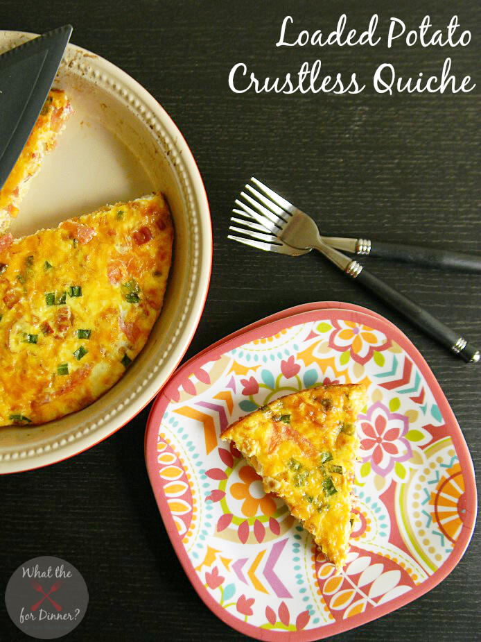 Loaded Potato Crustless Quiche | MomsTestKitchen.com