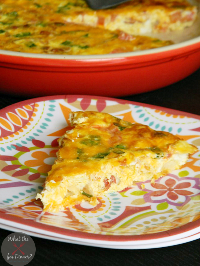 Loaded Potatoes packed into a crustless quiche