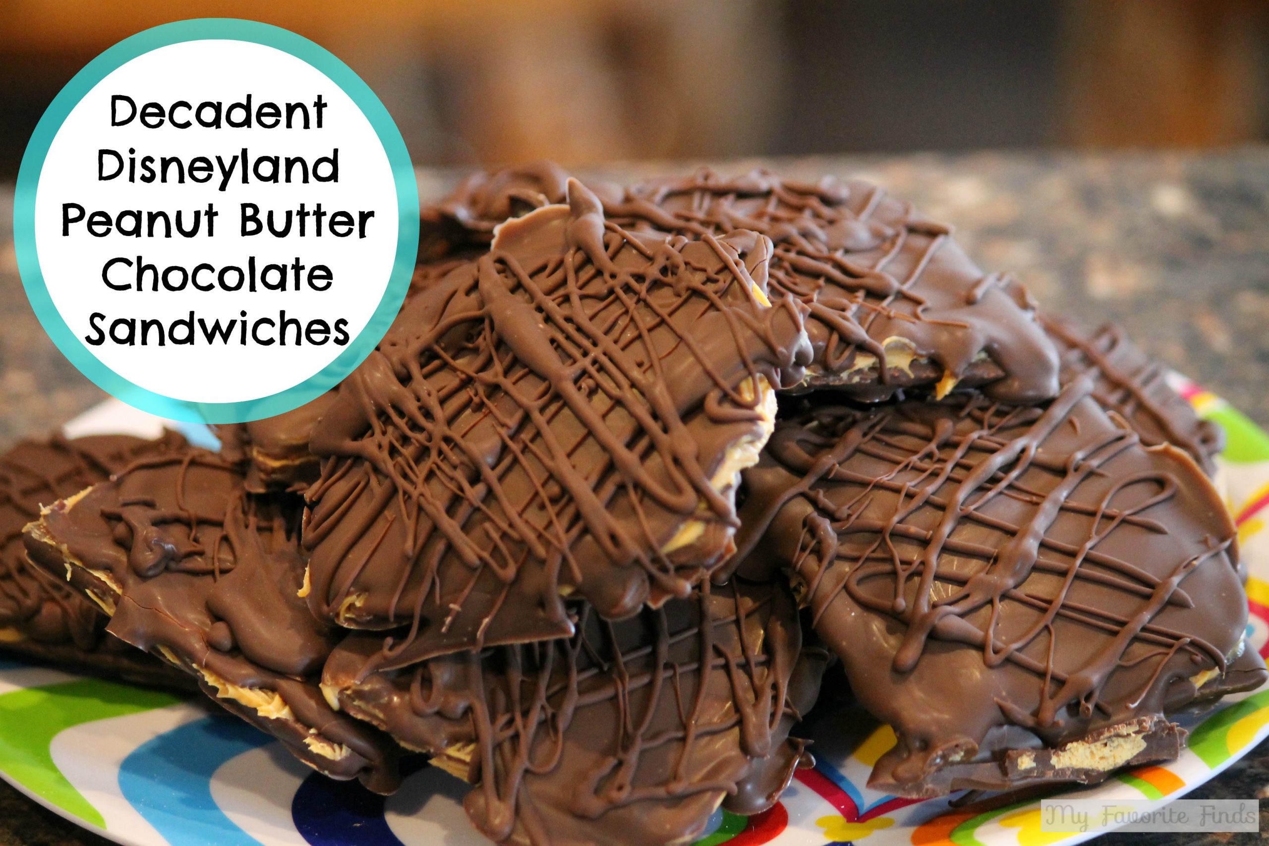 Decadent Delicious Disneyland Peanut Butter Chocolate Sandwiches