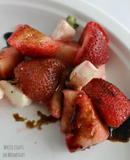 Strawberry Caprese Salad with Balsamic Redcution