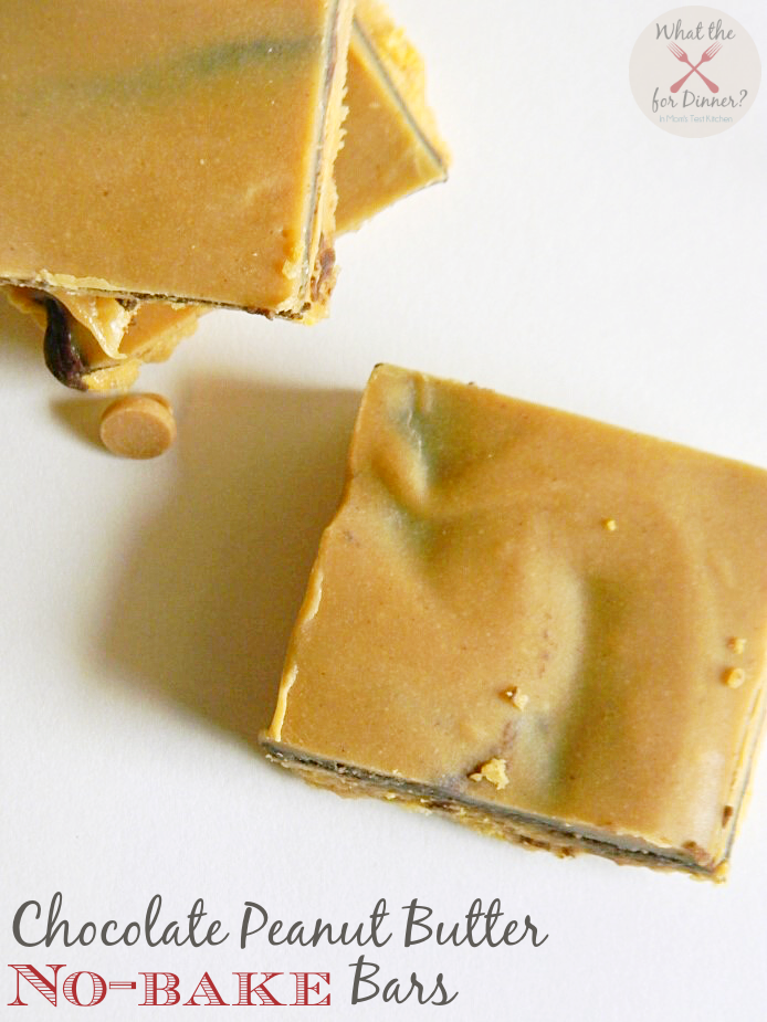 Chocolate Peanut Butter No-Bake Bars