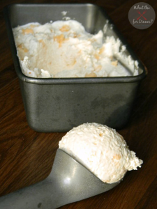 Skinny Creamsicle Cake Batter No Churn Ice Cream | MomsTestKitchen.com | #TENways #PMedia #ad