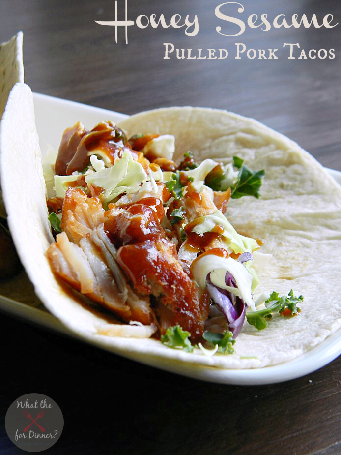 Honey Sesame Pulled Pork Tacos