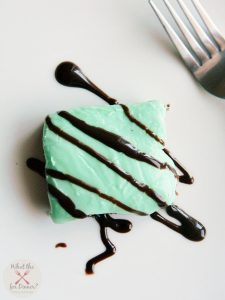 Peppermint Patty Frosted Brownies | MomsTestKitchen.com | #StPatricksDay