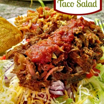 A Kitchen Hoor's Salsa Beef Taco Salad