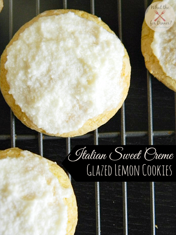 Italian Sweet Creme Glazed Lemon Cookies | www.momstestkitchen.com | #ExtraSweetCreamyCGC