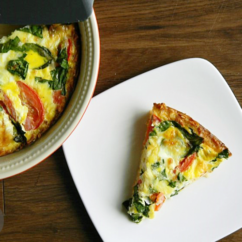 Caprese Florentine Quiche - Mom's Test Kitchen