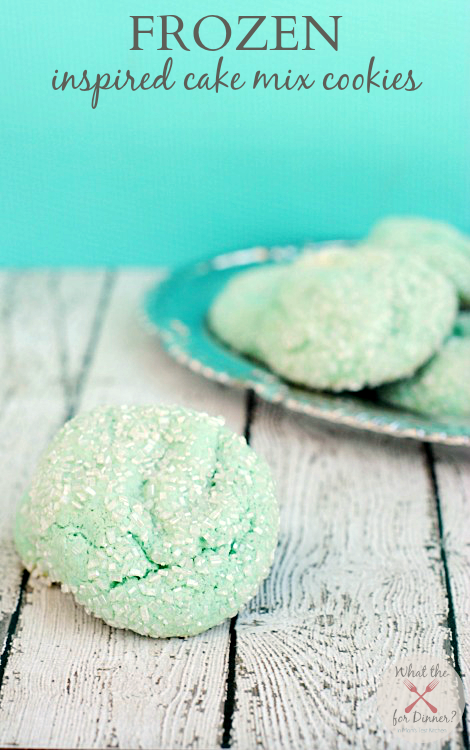 Frozen Inspired Cake Mix Cookies | MomsTestKitchen.com | #cakemixrecipes #easydesserts