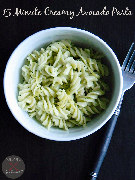 15 Minute Creamy Avocado Pasta #SRC