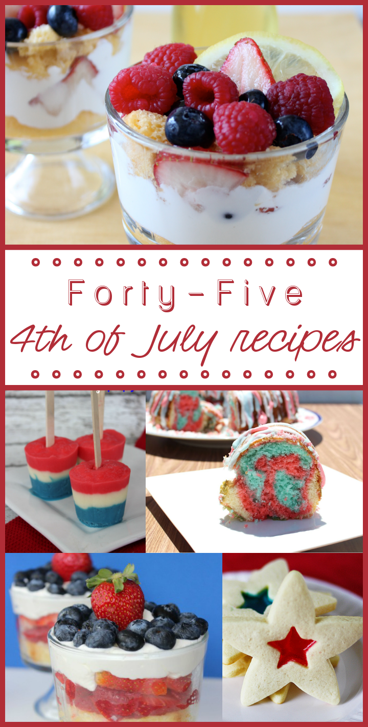 45 Red, White and Blue Recipes – 4th of July Round-Up