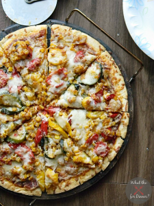 Semi-Homemade Roasted Vegetable Pizza | MomsTestKitchen.com