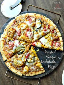 Roasted Vegetable Enchilada Pizza | MomsTestKitchen.com