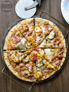 Roasted Veggie Enchilada Pizza | MomsTestKitchen.com