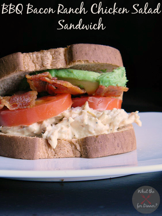 BBQ Bacon Ranch Chicken Salad Sandwiches | MomsTestKitchen.com | #ad #BaconMonth #PutSomePigInIt