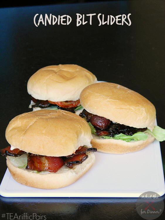 Candied BLT Sliders | MomsTestKitchen.com | #TEArifficPairs #shop