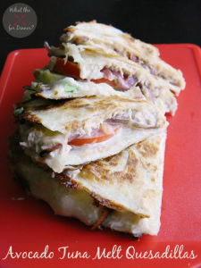 Creamy Avocado Tuna Melt Quesadillas | MomsTestKitchen.com | #BumbleBeeB2S