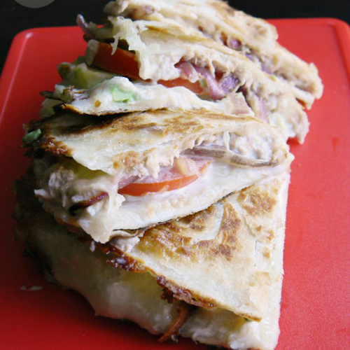 Creamy Avocado Tuna Melt Quesadillas | MomsTestKitchen.com | #BumbleBeeB2S