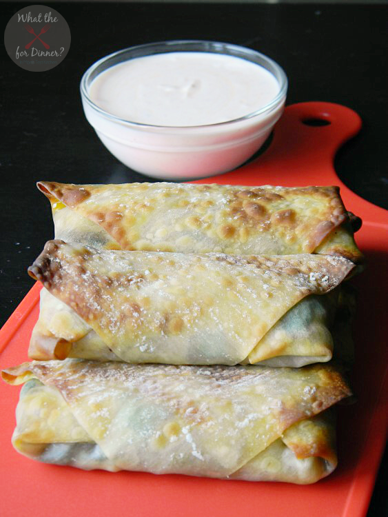 Baked Vegetable Eggrolls with Spicy Sriracha Dipping Sauce