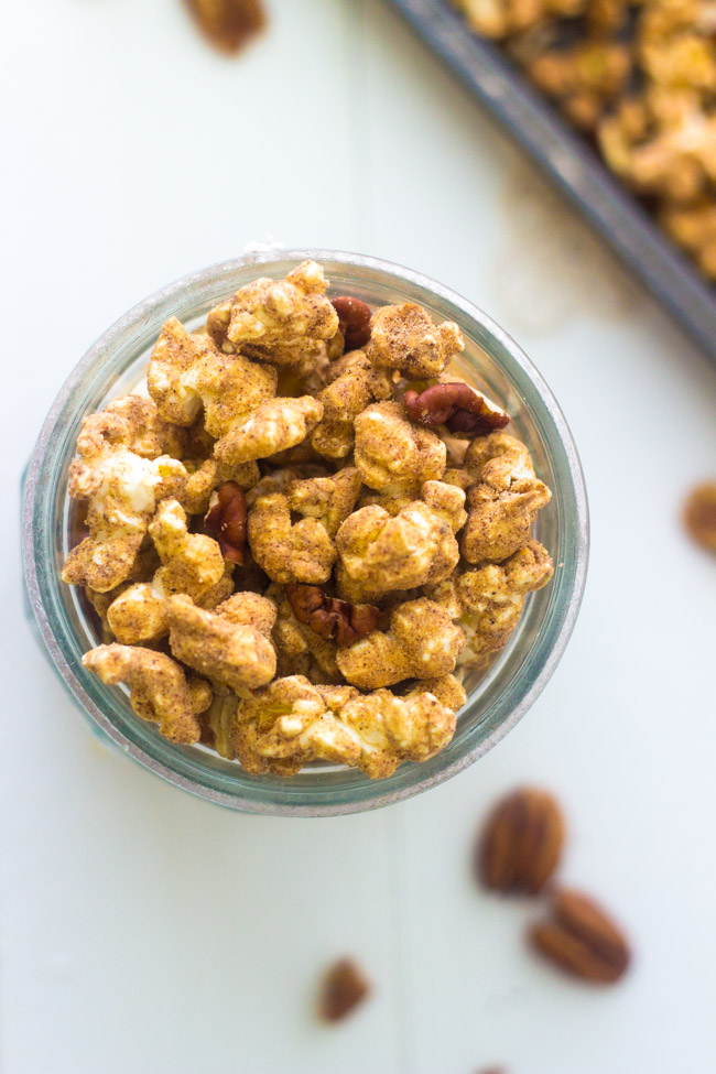 White Chocolate Pumpkin Spice Protein Popcorn