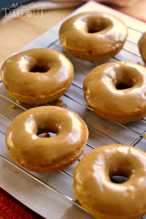 Baked Pumpkin Spice Donuts with Maple Glaze