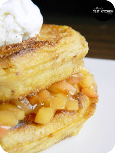 Apple Pie Stuffed Cinnamon Sugar Waffles