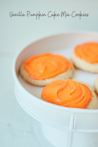 Vanilla Pumpkin Cake Mix Cookies Pinterest Image