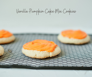 Vanilla Pumpkin Cake Mix Cookies Facebook Image